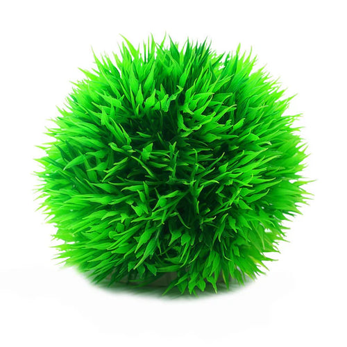 Spherical Faux Aquatic Bush Ornament for Fish Tank Landscaping